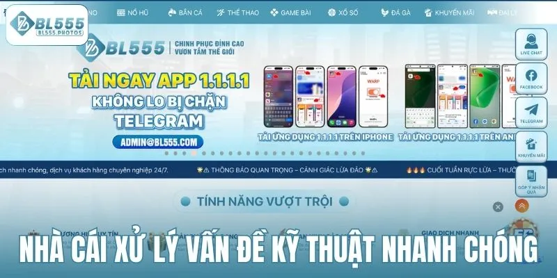 Nhà cái xử lý các vấn đề kỹ thuật nhanh chóng