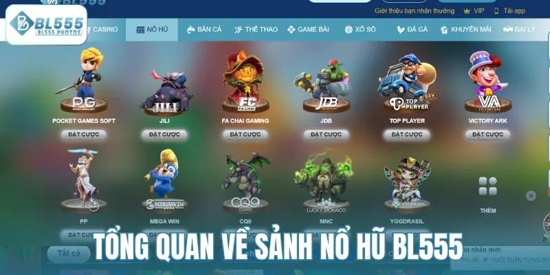 Tổng quan về sảnh nổ hũ BL555